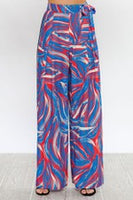 PLEATED PALAZZO "MISSY" PANTS WITH ATTACHED WAIST BELT
