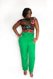 PAPER BAG "KATIE" PANTS WITH BUTTONED WAIST