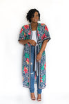 SHEER "CECE" DUSTER WITH FRONT TIES